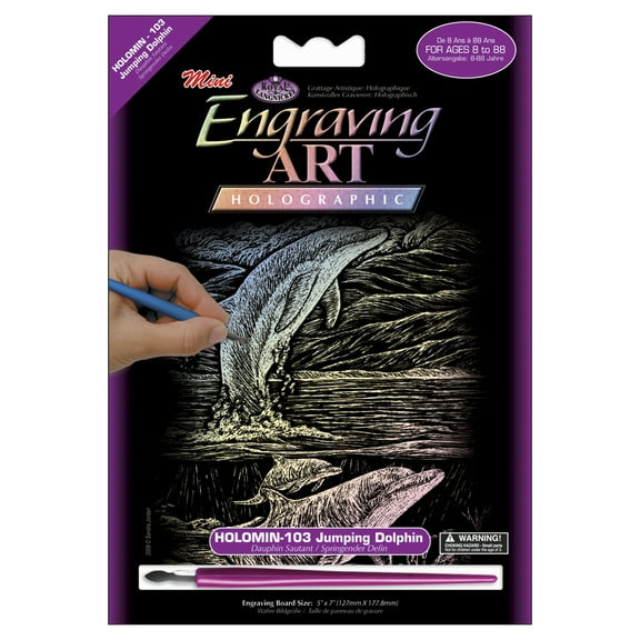Royal & Langnickel(R) Holographic Foil Engraving Kit 5"X7"-Jumping Dolphin