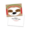 Personalized Adorable Merry Slothmas Folded Christmas Greeting Card