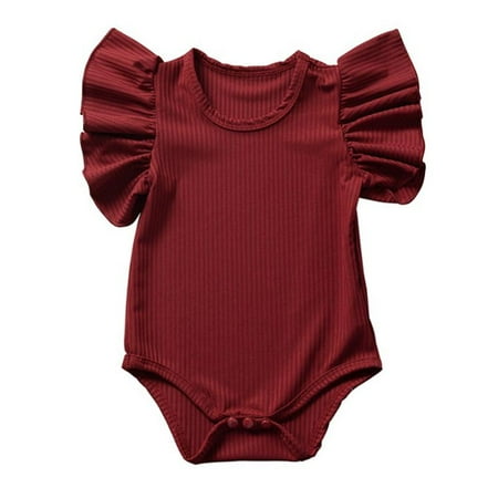 

Infant Baby Girl Basic Short Sleeve Cotton Romper Bodysuit Tops Clothes