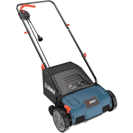 SENIX 12 Amp 12.6-Inch Corded Dethatcher and Scarifier with Collection Bag, Lawn Care Equipment for Removing Thatch and Improving Yard Growth (SCE12-L1)