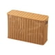 thumbnail image 2 of Cesta organizadora de ratán de imitación portátil con asas, contenedor para artículos diversos. Madera S, 2 of 9