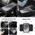 thumbnail image 5 of Jeiento Black Marble Print Car Seat Cover Set Front Seat Cover with Steering Wheel Cover Seatbelt Pads Armrest Cover Trash Can Air Vent Holder Rear View Mirror Cover Coasters Key Chain, 12 Piece, 5 of 7