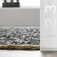 thumbnail image 3 of nuLOOM Koda Solid Leather Flatweave Area Rug, 8' 6" x 11' 6", Black, 3 of 5
