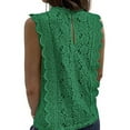 thumbnail image 2 of Womens Tops Solid Color Lace Tank Tops V-Neck Sleeveless Casual Blouse T-Shirt Alsol Lamesa, 2 of 3