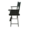 thumbnail image 5 of Set of 2 Outdoor Indoor Wooden Folding Chair, Portable Canvas Director Chair for Picnic Beach Camping Event Backyard Barbecue, Blace, 5 of 8