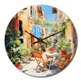 thumbnail image 2 of Designart "Laundry Day in the Province II" Bath & Laundry Oversized Wall Clock, 2 of 6