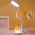 thumbnail image 1 of LED Desk Lamp, Rechargeable Table Light, Adjustable Brightness, Portable Office Lighting, Gooseneck Study Lamp, Amber Glow Night Light, Phone Holder Organizer, 1 of 7