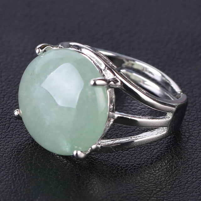Perles Rondes pour Femmes Bagues Décontractées pour Doigts Bijoux en Cristal Quartz Violet