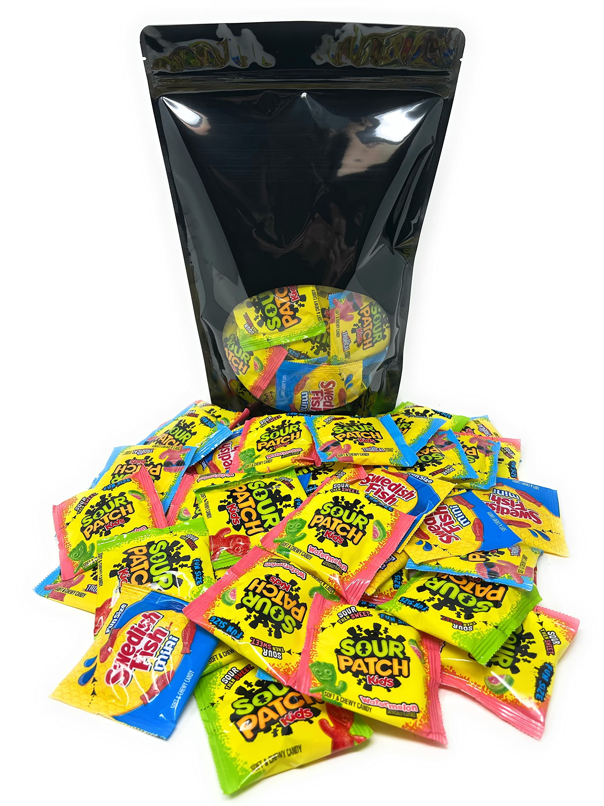 Sweet & Sour Gummy Candy Mix – Sour Patch Kids, Swedish Fish Minis, Tropical & Watermelon (24 oz)