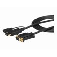 thumbnail image 1 of StarTech.com HDMI to VGA Cable - 6ft 2m - 1080p - Active Conversion - HDMI to VGA Adapter Cable for Your VGA Monitor / Display (HD2VGAMM6) - Adapter cable - HDMI, Micro-USB Type B (power only) to HD-15 (VGA) male - 6.6 ft - black - active, 1920 x 1200 (WUXGA) support - for P/N: MST30C2DPPD, 1 of 5