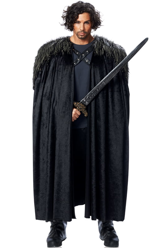 Medieval Cape Black Game of Thrones Adult Costume 