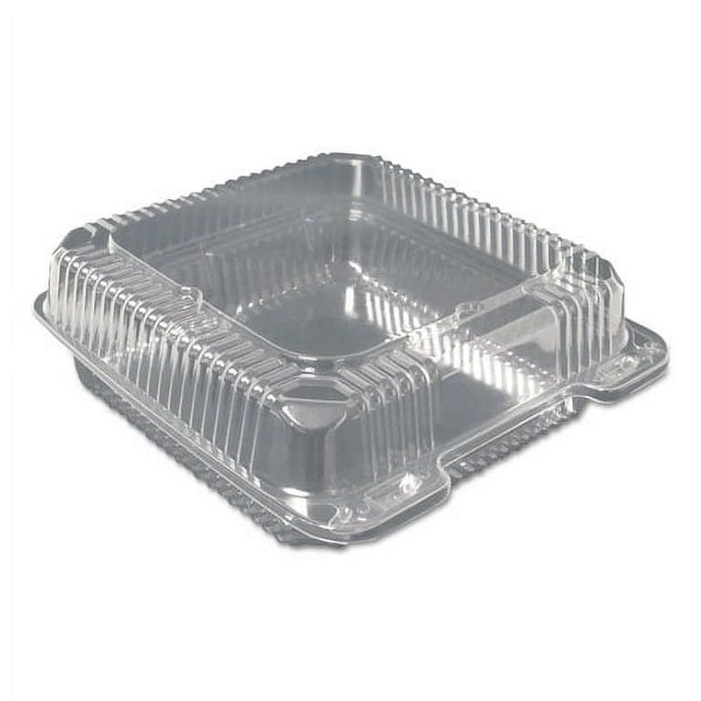 Clear Hinged Take-Out Containers - 33 oz, 3 Compartment