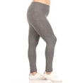 thumbnail image 2 of Women Plus Size Elastic High Waist Solid Stretch Fitted Leggings, 2 of 4