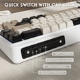 thumbnail image 6 of ZIYOULANG M68 65% Wireless Gaming Keyboard, QWERTY Layout, BT/2.4G/Wired Silent Membrane Keyboard, Rainbow Backlit 67 Keys PBT Keycaps, 2000mAh Portable for Gamer/Office-Creamy, 6 of 8