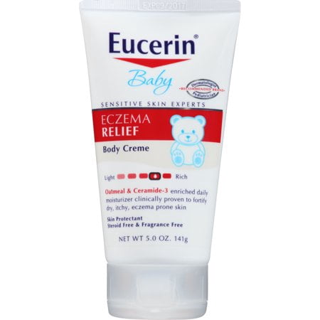 (2 Pack) Eucerin Baby Eczema Relief Body Creme 5.0 (Best Way To Treat Eczema In Toddlers)