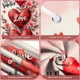 thumbnail image 4 of Red Heart Valentine Banner Plaid Pattern Love Display Pink Flowers Love Lettering Heart Backdrop for Valentine's Day Party Romantic Date Anniversary Celebration, 4 of 9