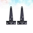 thumbnail image 2 of 2PCS 3 Inches T Shape Rustproof Iron Light Duty Shed Hinge Gate Strap Hinge Door Gates Hinges (Black), 2 of 5