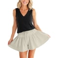 thumbnail image 2 of longantii Flowy Shorts, Women's Lightweight Stretch Comfy Flowy Shorts Beige 2XL, 2 of 8