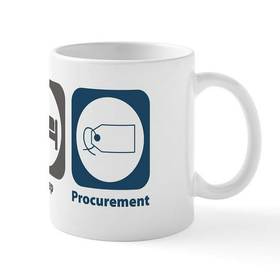 CafePress - Eat Sleep Procurement Mug - 11 oz Ceramic Mug - Novelty Coffee Tea Cup