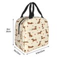 thumbnail image 2 of Yiaed Heart Dachshund Print Insulated Lunch Bag Reusable Cute Tote Lunch Box, Leakproof Cooler Lunch Bags for Work Office Travel School Picnic, 2 of 5