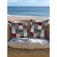 thumbnail image 5 of 1 Pack Outdoor Throw Pillow, Grey Red Checkered Waterproof Pillow with Insert Included, Modern Abstract Art Animals Trees Decorative Accent Cushion Sofa Pillows for Patio Porch, 16 x 16 In, 5 of 8