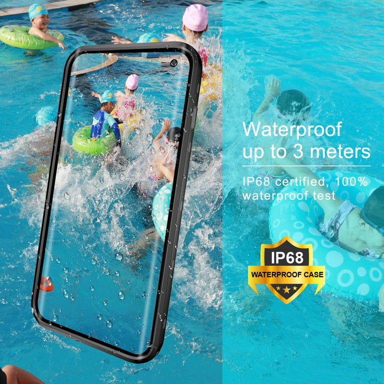 GOLDJU Samsung Galaxy S10 Plus Waterproof Case,S10 Plus Built in Screen  Protector 360° Full Body Protective Shockproof Dirtproof Sandproof IP68