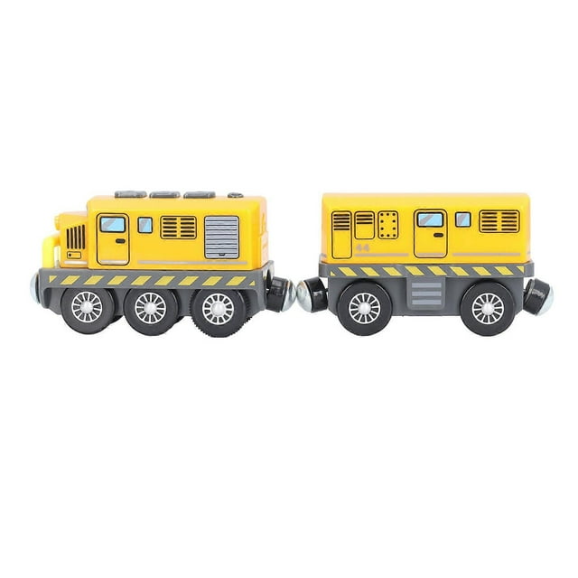 Battery Operated Action Locomotive Train Powerful Sound Lights Motorized Engines Trains for Kids Boys Girls Yellow Traction Train