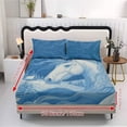 thumbnail image 4 of Jiueut Horse Print Bed Sheet Set of 3, Easy to Clean Bedroom Sheet Set with Elastic Band Standard Comfortable Pillow Case for Boys Girls, Twin XL Size, 4 of 6