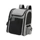 thumbnail image 4 of Mochila transportadora para perros y gatos, malla transpirable expandible, correa de hombro ajustable, bolsa de viaje para mascotas, viaje, bicicleta, Gris, 4 of 9