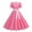 Pink#sun dress, variant on L Women's 1950s Retro Dress Short Sleeve Polka Dot Swing Midi Dress with Belt Cocktail Rockabilly Dresses Hepburn-Style Pink