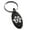 Black, variant on Stainless Steel Letter J Initial Cat Dog Paws Monogram Engraved Small Oval Charm Keychain Keyring