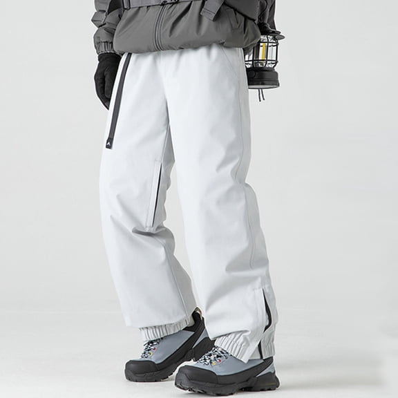 hoksml Men's Ski Pants for Snowboarding and Skiing Waterproof Windproof Snow Trousers with Insulated Warmth