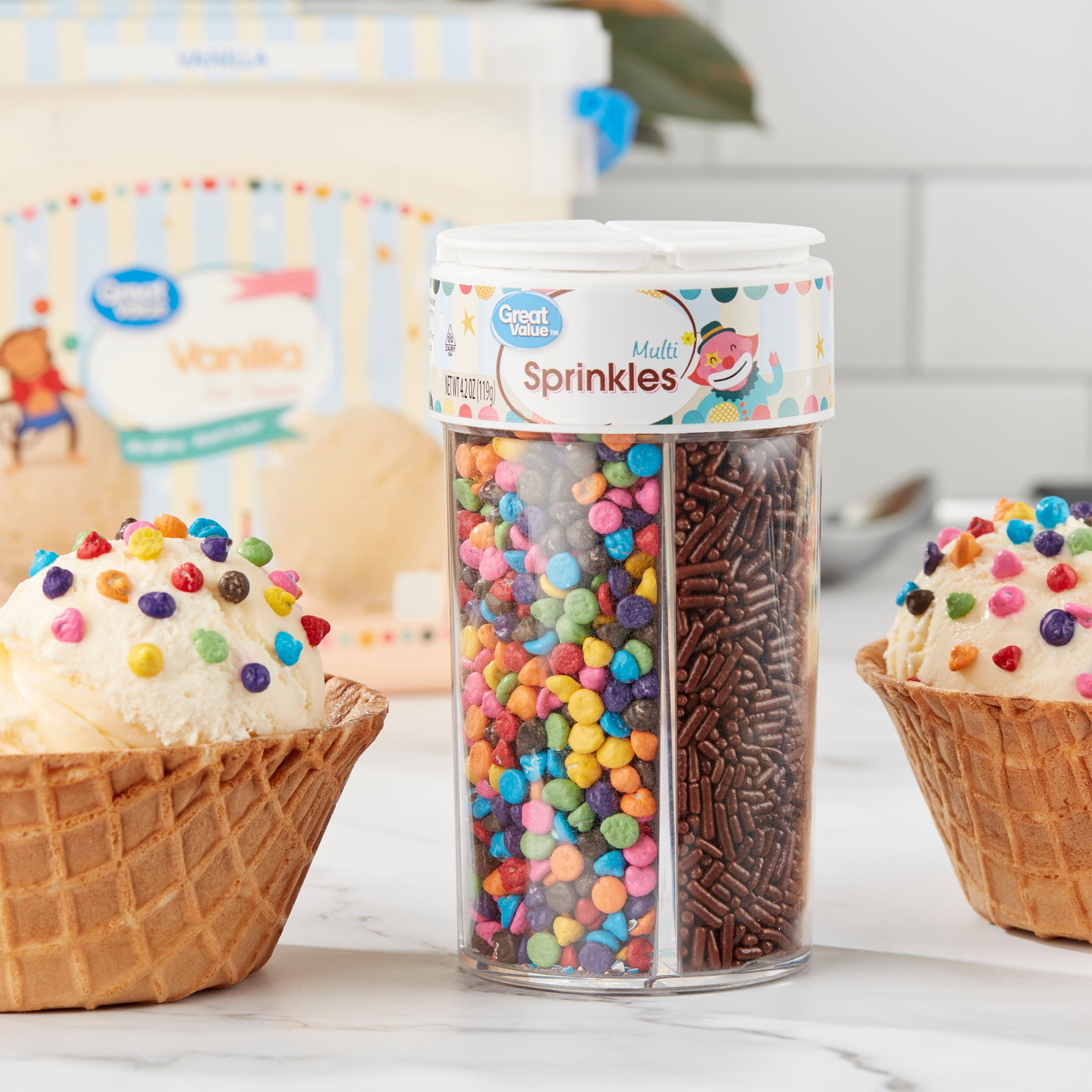 (2 pack) Great Value Multi Sprinkles, 4.2 oz