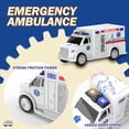 thumbnail image 4 of 4 Packs Fire Truck Toy Rescue Helicopter, Police Car, Fire Truck, Ambulance Friction Powered Toys for Toddlers, Toys Gift for Age 3-12, 4 of 6