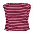 thumbnail image 3 of YueHuiYing Women's Striped Tube Top Sleeveless Two Piece Set Casual Fashion Pants Outfit Lightweight Comfortable For Daily Wear And Street Style, 3 of 8