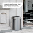 thumbnail image 3 of Home Zone Living 16 Gallon Stainless Steel Open Top Trash Can with Triangular Corner Design, Silver, 3 of 7