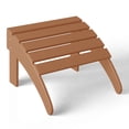 thumbnail image 4 of WestinTrends Malibu Outdoor Adirondack Ottoman – All-Weather Poly Lumber Folding Footrest for Patio Porch, Teak, 4 of 12