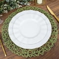 thumbnail image 6 of Efavormart 6 Pack 15" Olive Green Metallic String Round Placemats For Wedding Events Birthday Party, 6 of 10
