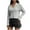 Gray, variant on Fartey Cropped Sweaters for Women Deep V Neck Long Sleeve Ribbed Knit Pullover Sweater Fashion Simple Fall Solid Color Sweaters