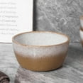 thumbnail image 3 of Stone Lain Vince 4 Piece Stoneware Bowl Set for Soups or Salads, Brown and White, 3 of 6