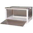 thumbnail image 2 of Contenedor de almacenamiento plegable con tapa timcorr plástico transparente con ruedas organizador apilable, 2 of 7