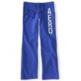 thumbnail image 1 of Aeropostale - Pantalones de chándal para mujer, ajustados y acampanados, morado, mediano, 1 of 1