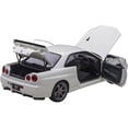 thumbnail image 2 of Nissan Skyline GT-R (R34) V-Spec II RHD (Right Hand Drive) White Pearl 1/18 Model Car by Autoart, 2 of 4