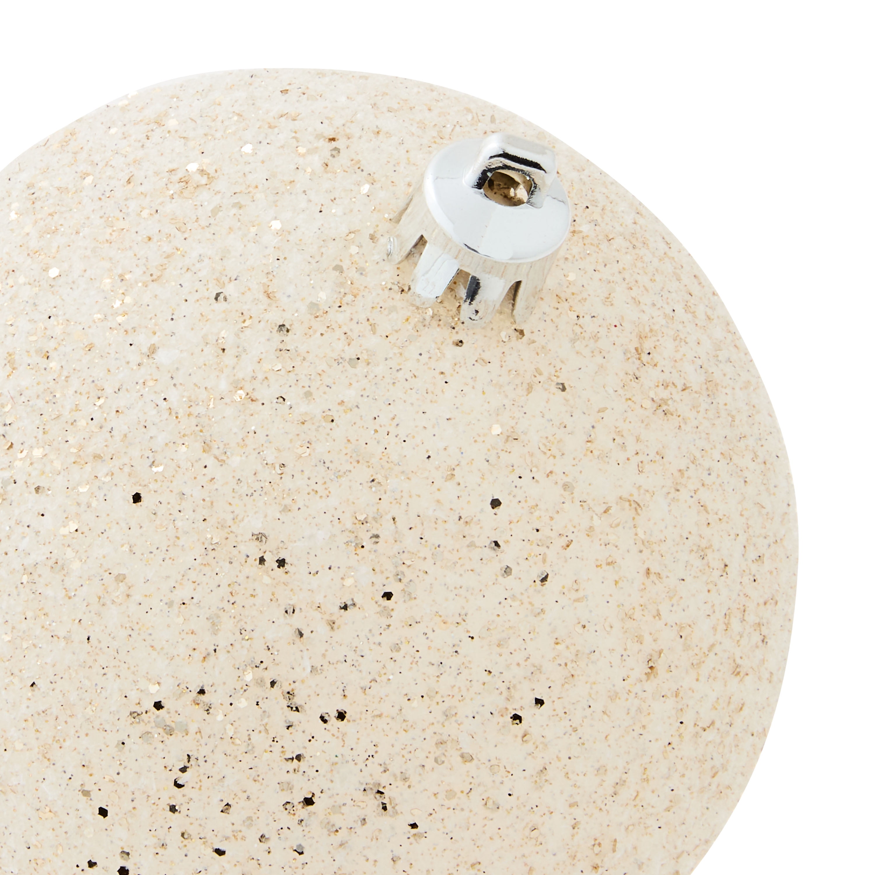 8-Count Champagne and Cream Shatterproof Christmas Ornaments, 3.94 in, by Holiday Time