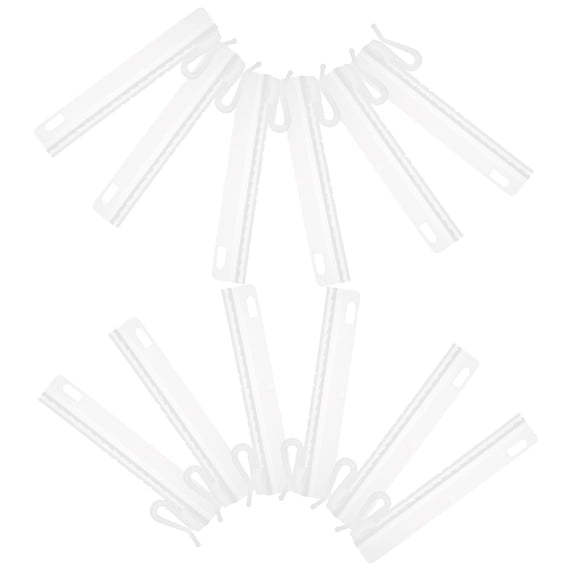 BESTOYARD Universal White Plastic Curtain Hooks Easy Install for Home 25Pcs