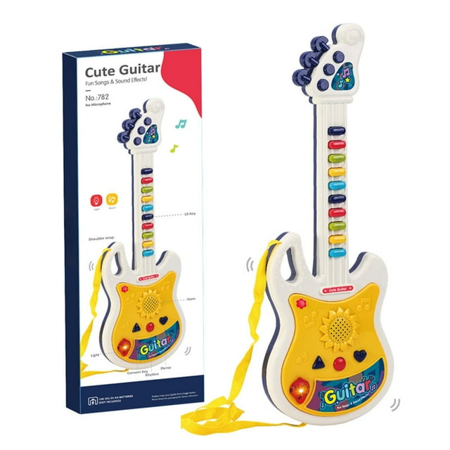 Light Up Music Guitar Toy For Kids Students Families Requires 3 Aa Batteries Educational Instrument Interactive Play Portable