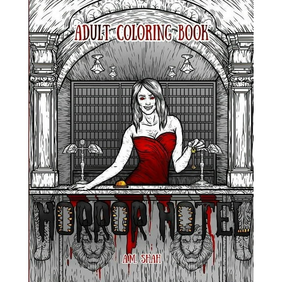 Horror Hotel Adult Coloring Book (Paperback)