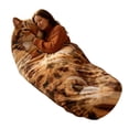 thumbnail image 1 of Adult Soft Sleeping Bag Plush Cat Envelope Sleeping Bag for Camping, 1 of 8