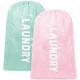 thumbnail image 1 of HAYAN2 Pack Mesh Laundry Bags, Heavy Duty Large Laundry Bag with Drawstring, Laundry Mesh Wash Bags Laundry Hamper Liner for College Travel Camp, 24" x 36", 1 of 1