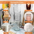 thumbnail image 4 of Vasos de vidrio ANOTION, 4 paquetes, 700 ml, con tapas y pajitas, taza de viaje, 4 of 6